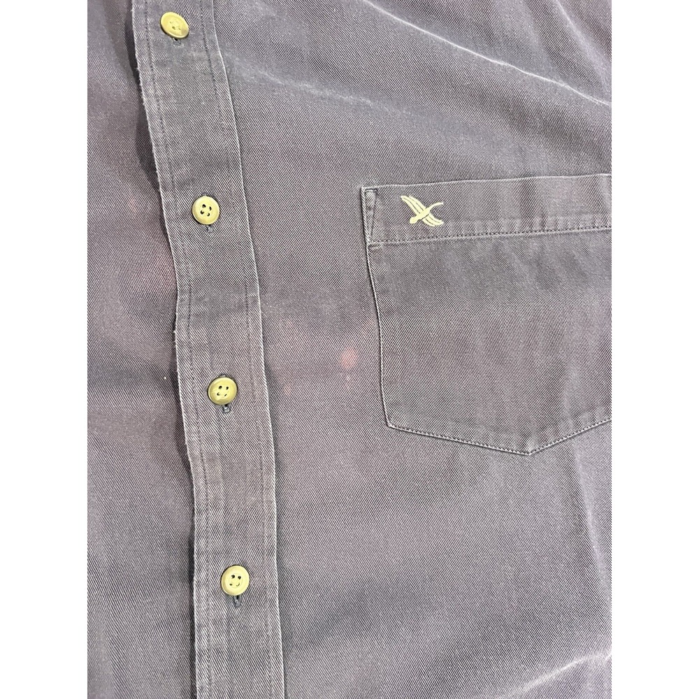 Vintage Eddie Bauer Shirt Men's Size XL Tall MT Blue Long Sleeve - Picture 2 of 16